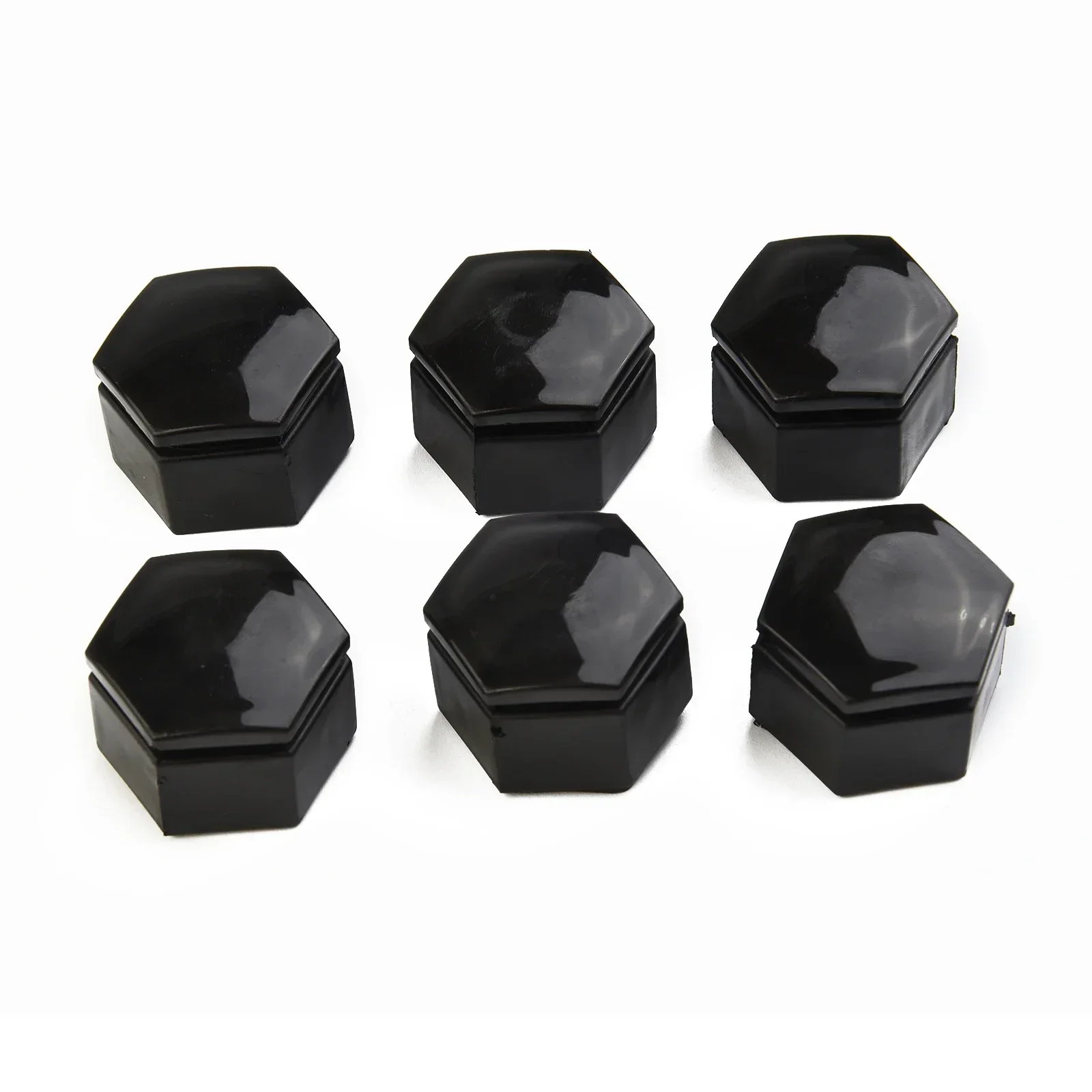 Wheel Covers Nut Bolt Covers ABS Plastic Internal Diameter 22mm Polished Black Replacement 20pcs Wheel Hexagon 22mm