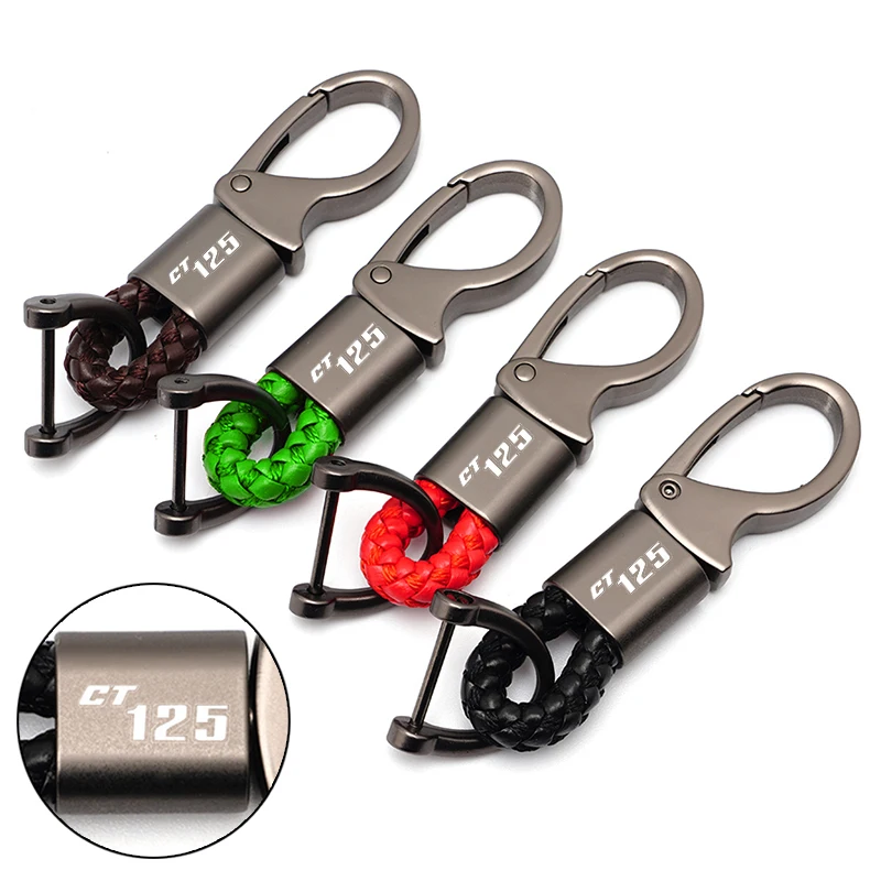 

For HONDA CT125 CT 125 2020 2021 Universal Accessories Custom LOGO Motorcycle Braided Rope Keyring Metal Keychain