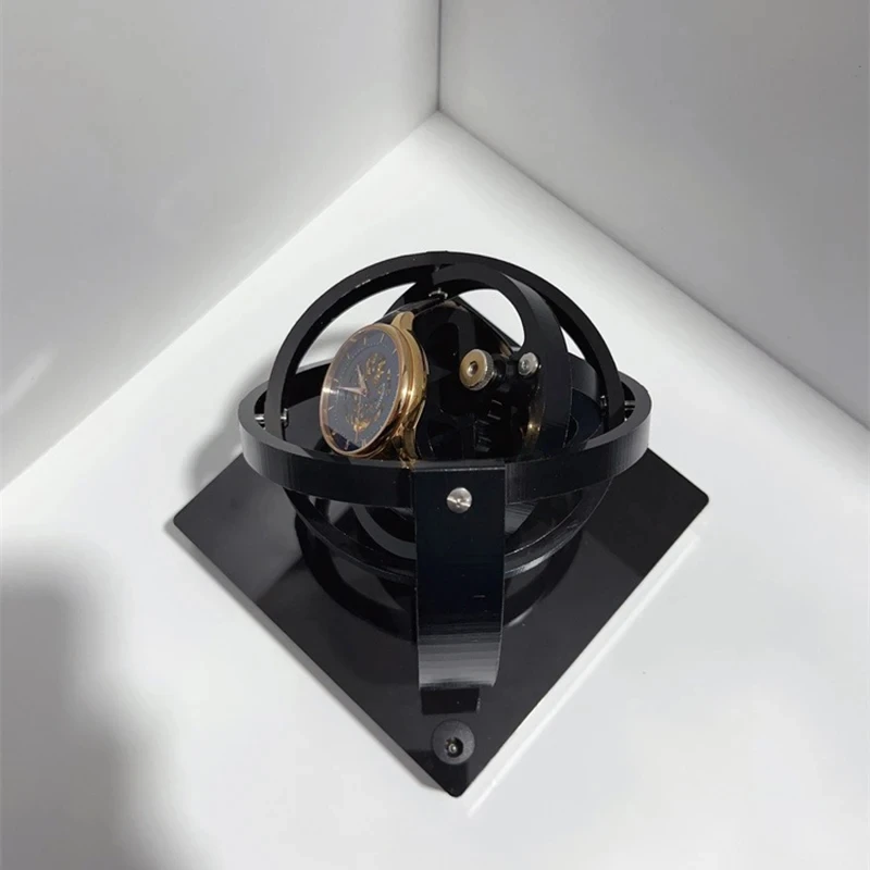 Watch Winder USB Stereoscopic Automatic Watch Winder Display Mechanical Watch Winders Gyro Rotator 360 Men's Yarn Winder Rotating Drive