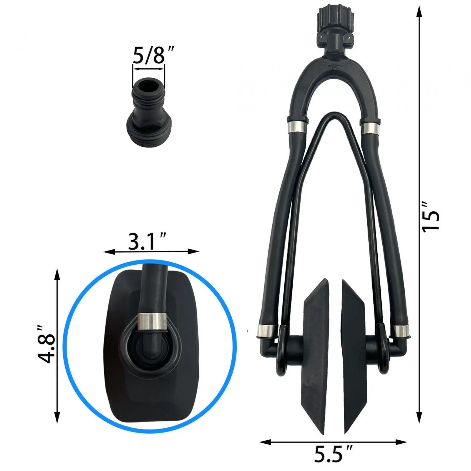 Outboard Motor Flusher Marine Ear Muff Rectangular Universal Flow outboard motor water flusher