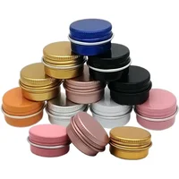 10/20Pcs 10ml Round Aluminum Box Metal Tins Cans with Screw Lid DIY Candle Jars Lip Balm Oil Craem Containers Travel Sample Pot 1