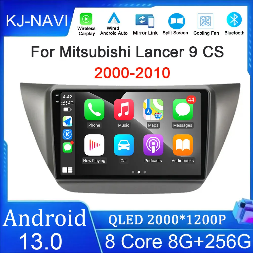 

Автомагнитола для Mitsubishi Lancer 9 CS 2000-2010 Android 13 CarPlay мультимедийный видеоплеер GPS-навигация стерео DSP WIFI 4