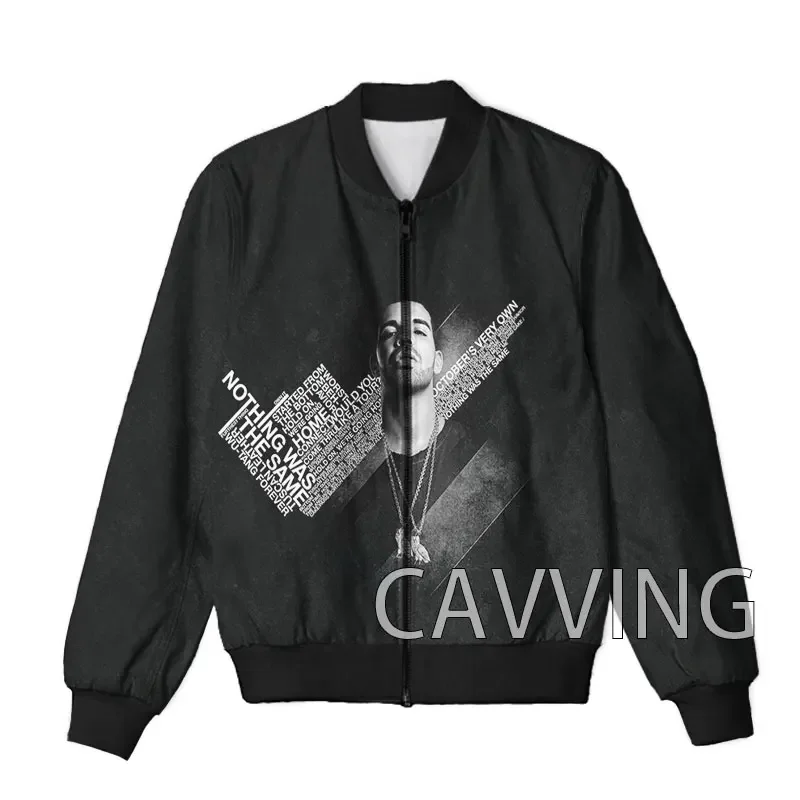 

CAVVING 3D Printed Rapper Drake Zipper Bomber Jackets Men Overcoat Mens Coat Zip Up Jackets for Women/Men J01