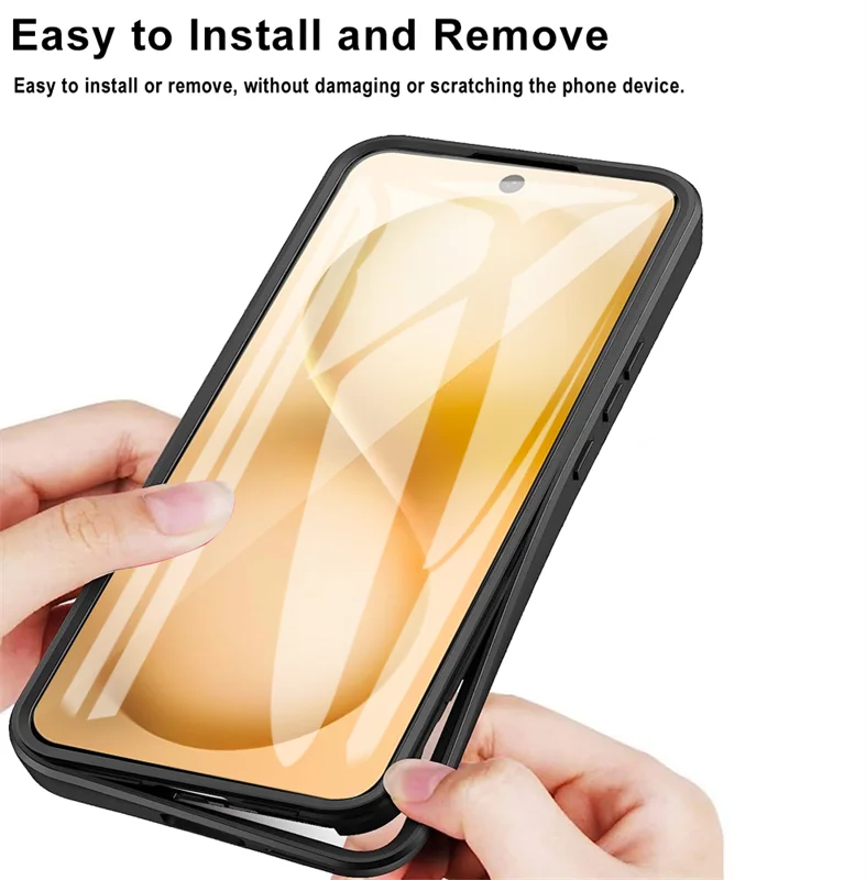 Universal 3-in-1 360° Transparent HD Screen Protector Case with PC+TPU Back Cover