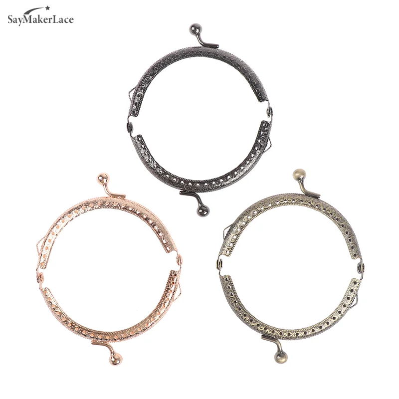 

1pcs 8.5cm Round Metal Frame For Purse Handle Clutch Bag Handbag Accessories Making Purse Clasp Lock Metal Clasp Bags Hardware