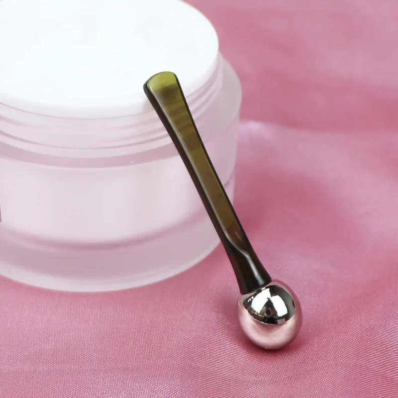 Eye Roller Massage Stick Eye Cream Applicator Cosmetic Spatula Anti Wrinkle Facial Spoon Gold Alloy Face Thin Skin Care Tool