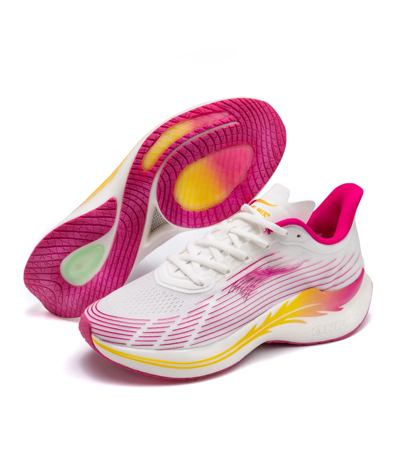 ONEMIX 2023 Running Shoes for Outdoor Marathon Breathable Sport Female Sneakers Lace Up Mesh Carbon Fibre Plate Athletic Shoes