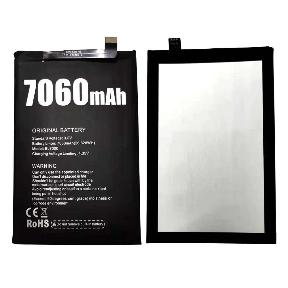 100% Original New Mobile Phone Battery DOOGEE BL7000 7060mAh Long Standby Time High Capacit DOOGEE Mobile Accessories