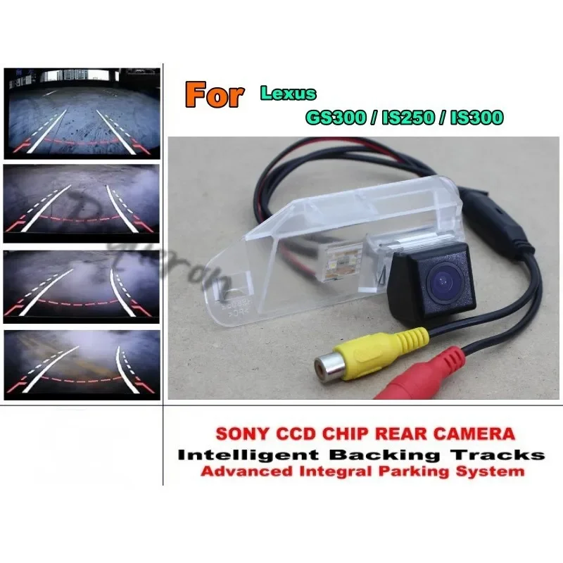 

For Lexus GS300 / IS250 / IS300 Smart Tracks Chip Camera / HD CCD Intelligent Dynamic Parking Car Rear View Camera