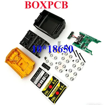 Scatola di Stoccaggio per 10 Batterie agli Ioni di Litio 18650 con Circuito di Protezione BMS PCBA per Alloggiamenti di Batterie Li-ion Dewalt 18V