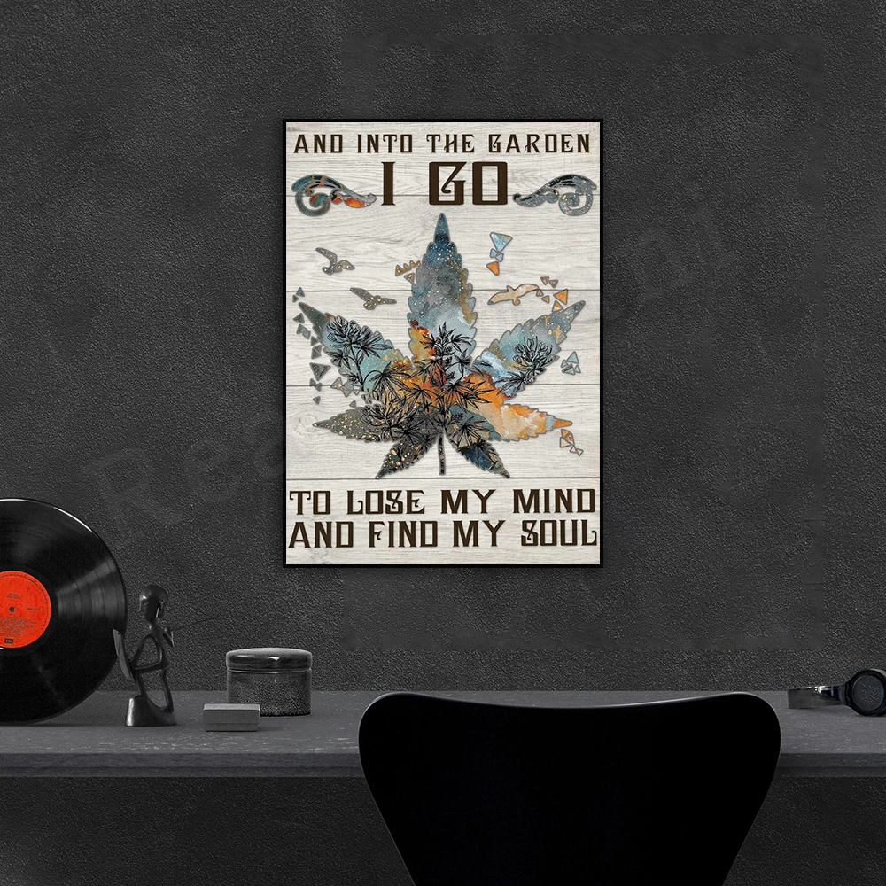 

Into the Garden I Go Lose My Mind and Find My Soul poster, love gardening poster, girl gardening gardener poster