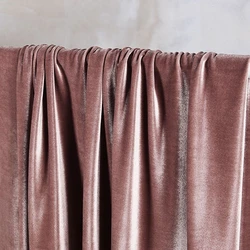 Luxurious Red Velvet Fabric for Elegant Evening and Wedding Decorations (Leather pink)