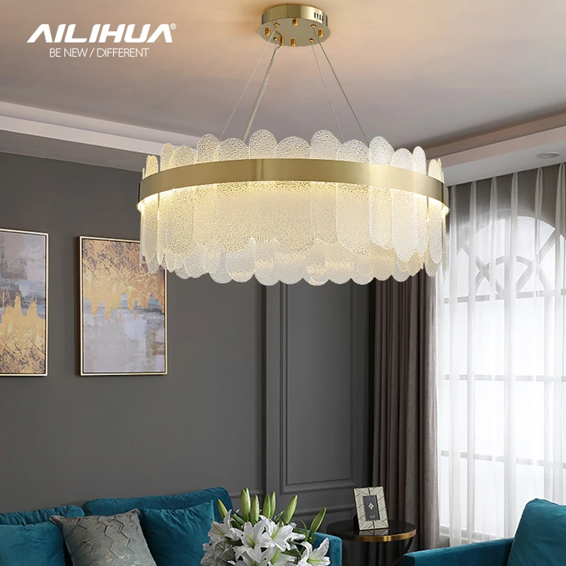 

Living room light luxury chandelier postmodern simple modern bedroom crystal lamp restaurant Nordic creative net red lamp