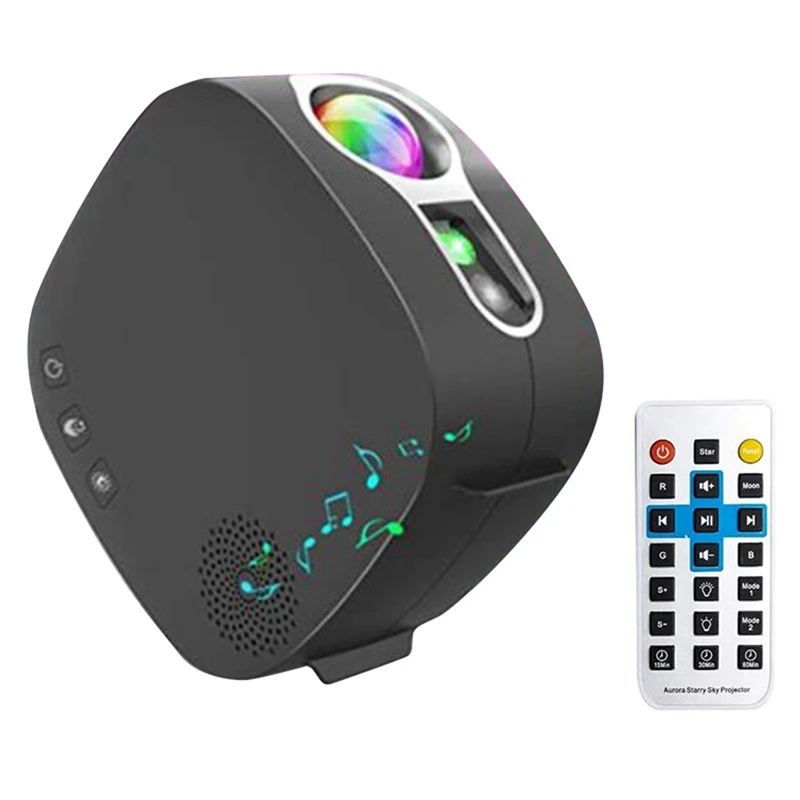 

Star Projector, Remote Control Starry Moon Night Light With Bluetooth Music Speaker, For Home Decoration