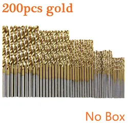 100 - Piece Titanium Coated Mini Extractor Bit Set for Metal, Wood, and Aluminum Drilling (200Pcs)