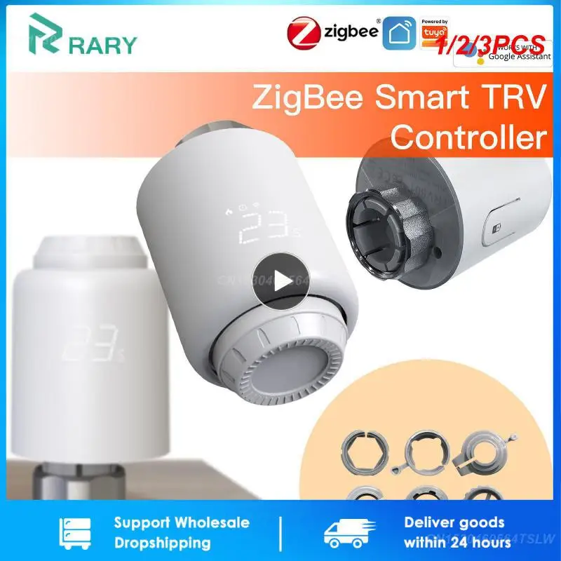 

1/2/3PCS Tuya Smart Radiator Actuator TRV Programmable Thermostatic Radiator Valve App Remote Temperature Controller