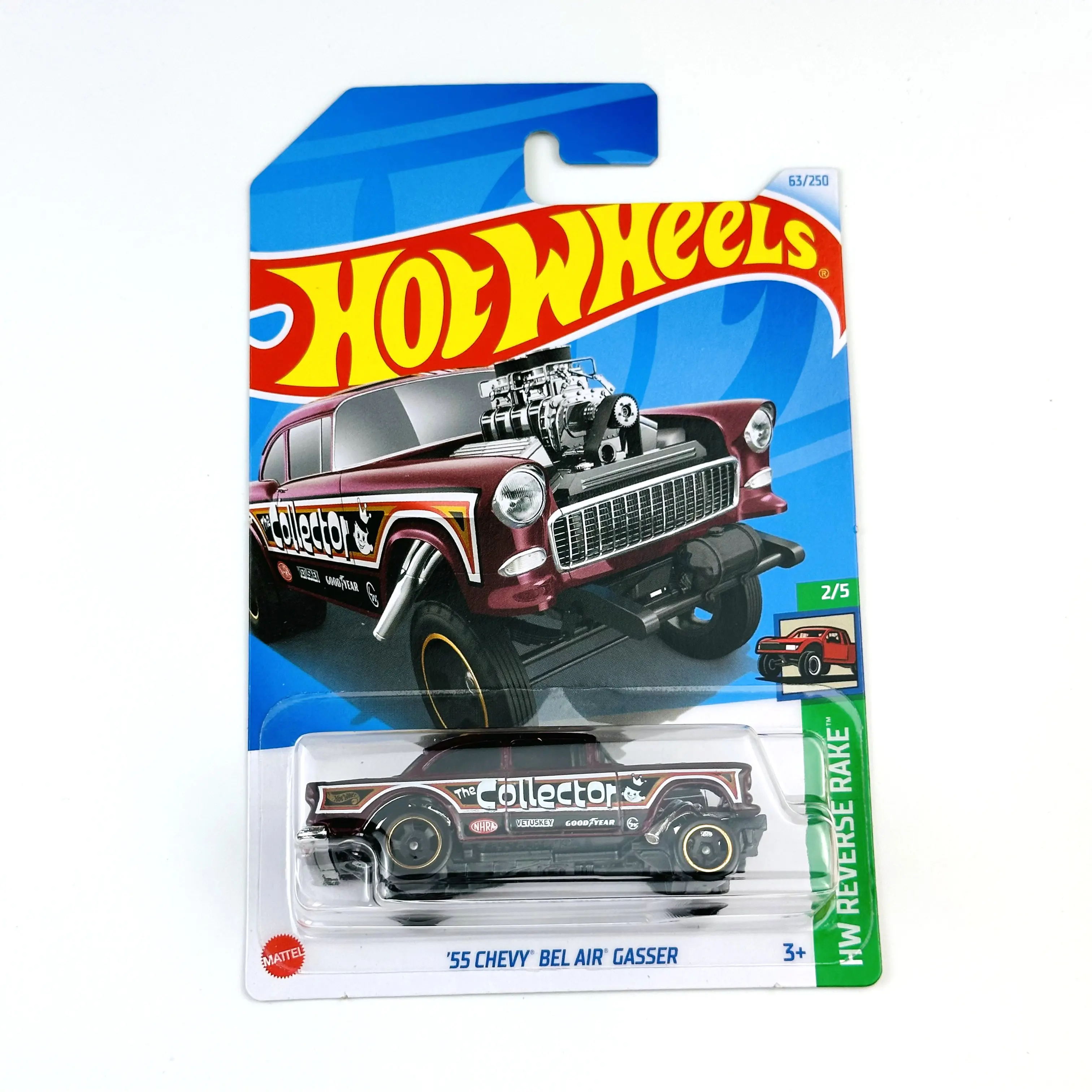

2024-63 автомобили Hot Wheels 55 CHEVY BEL AIR gassr 1/64 Коллекционная Металлическая Модель литья под давлением игрушечные автомобили