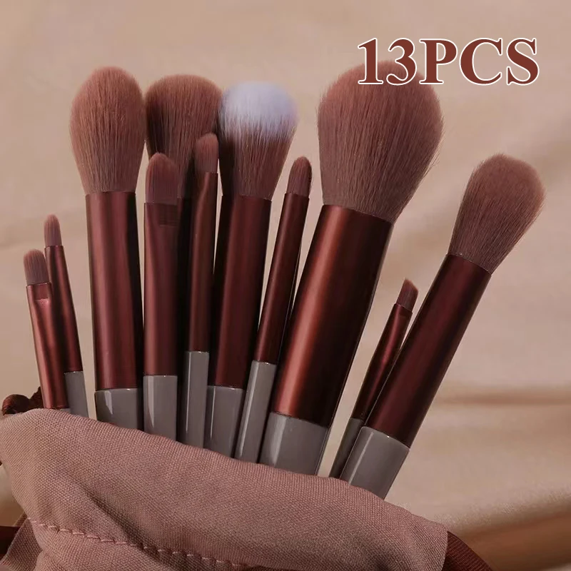 

13PCS Makeup Brush Set Concealer Blush Loose Powder Brush Highlighter EyeShadow Foundation Cosmetic Brushes Blending Beauty Tool