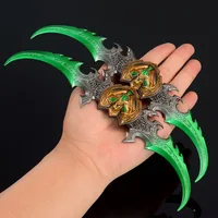 22cm World of Warcraft Weapon Warglaive of Azzinoth Set Illidan Stormrage Game Peripheral 22cm Metal Weapon Model Crafts Toys 1