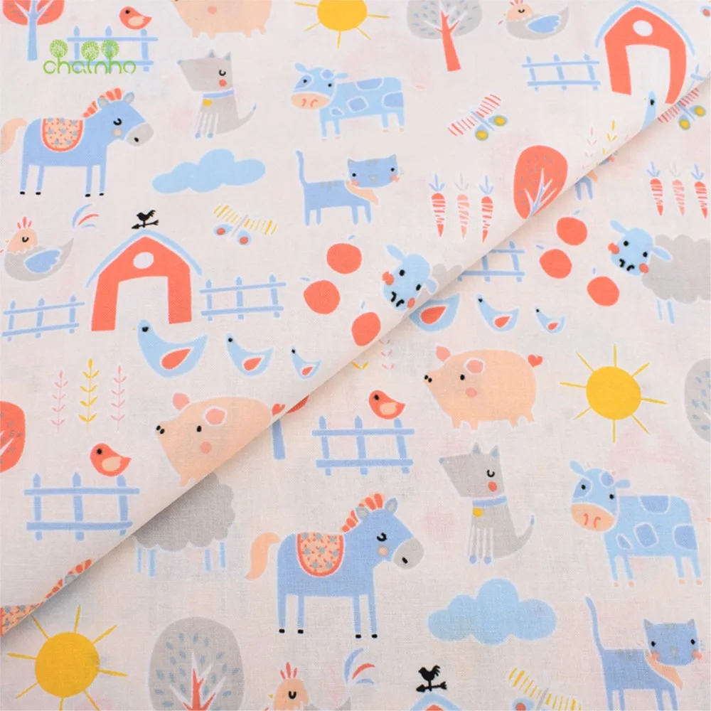 Chainho,Plain Weave Cotton Fabric,Handmade DIY Quilting Sewing Material,Patchwork Cloth,10 Bronzing Series,20x25cm/Piece,15CD18