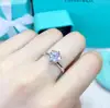 3ct 6 Prong V Style Classic Solitaire Diamond Ring 925 Silver 18K White Gold Moissanite Rings Engagement Wedding Fine Jewelry 5