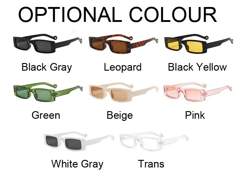 Neue rechteckige Sonnenbrille Frauen Mode kleinen quadratischen Rahmen Vintage Marke Sonnenbrille Männer Schatten Retro klar grün oculos uv400 – Detail 4