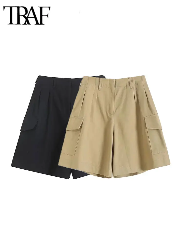 

TRAF Summer Cargo Short Pants Women Shorts Joggers Running Basketball Beach Shorts Gym Clothing