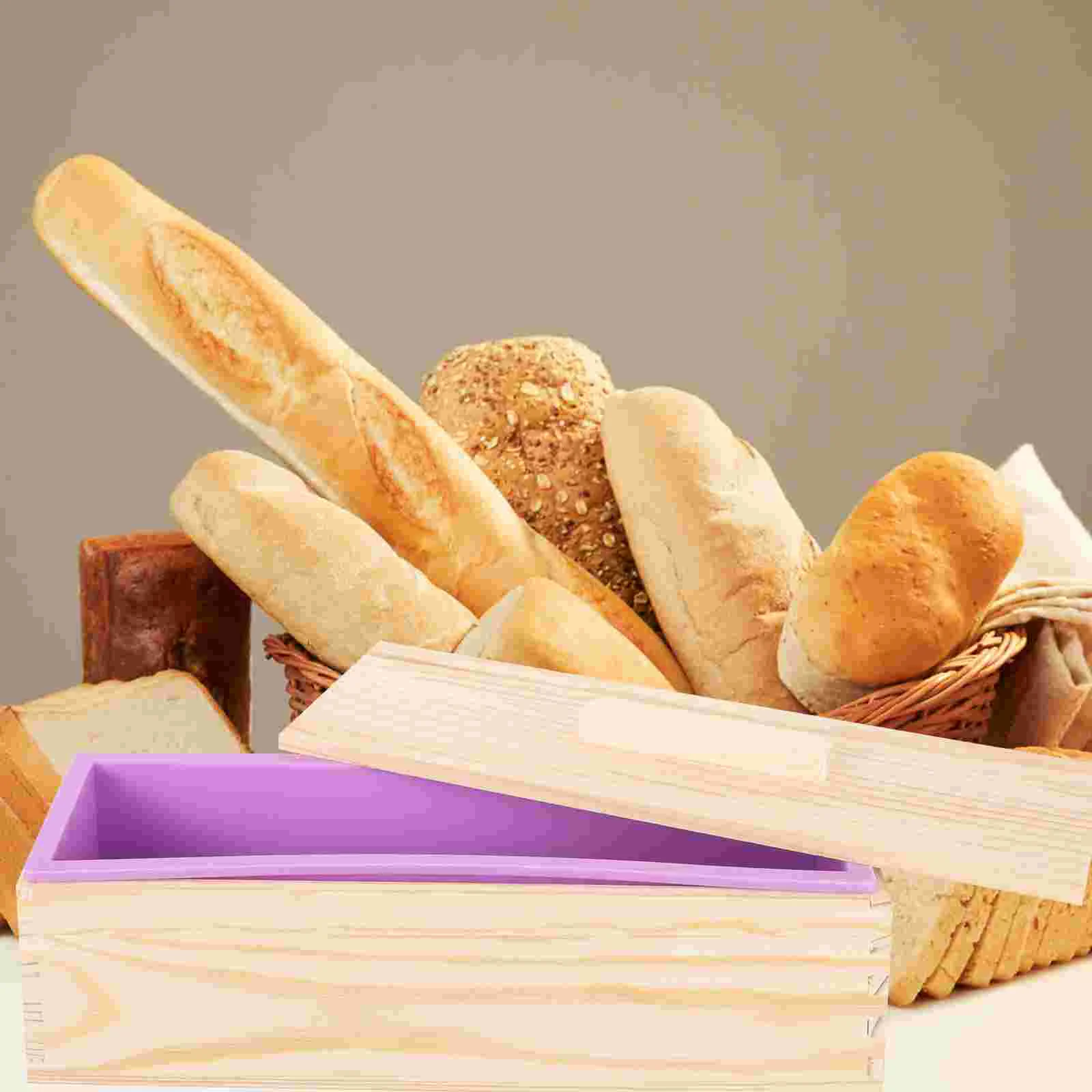 

Toast Mold Practical Pan Wood Household Silicone Molds Bread Kitchen Loaf Nonstick Baking Bakeware Home