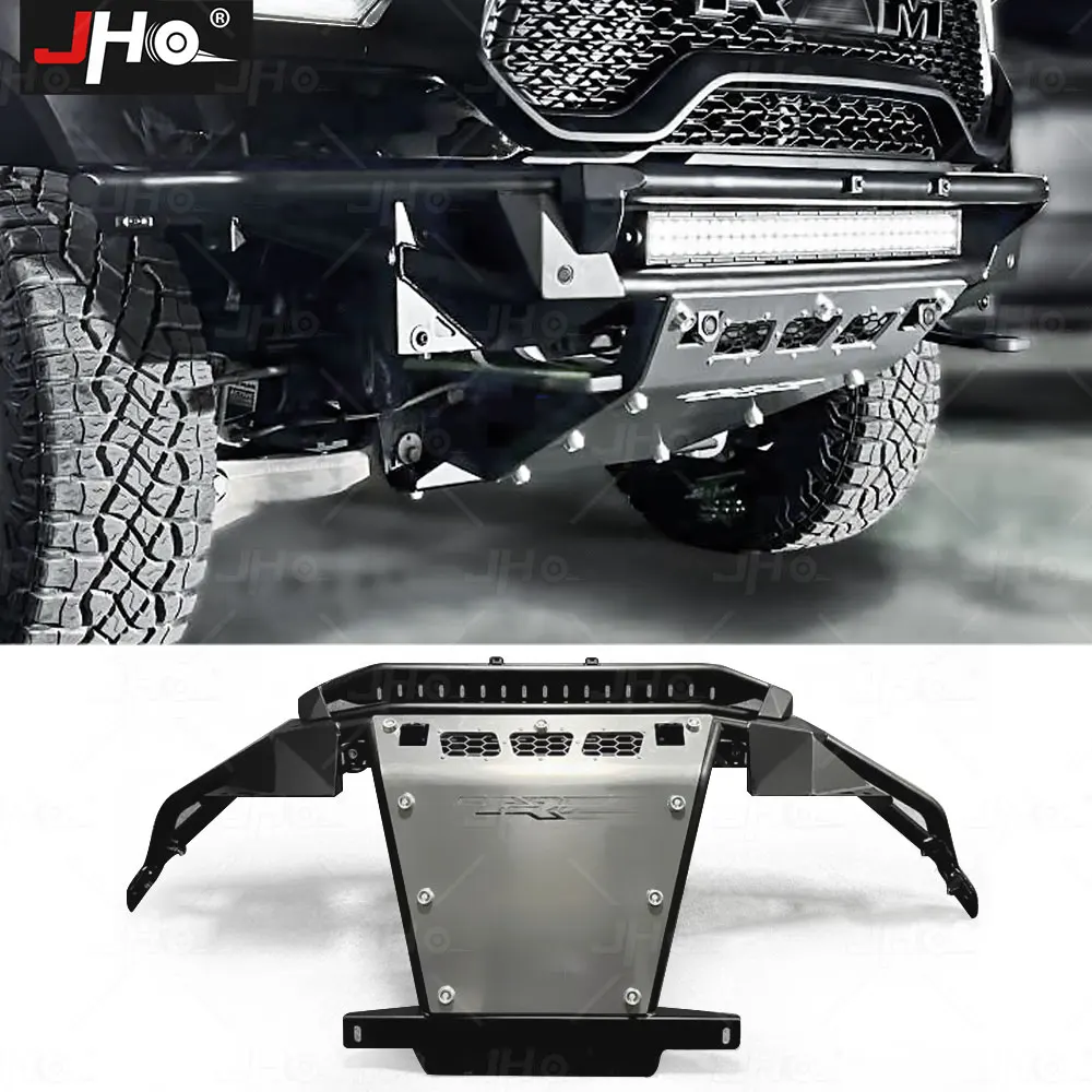 JHO Offroad Driving Front Bumper Bar With Chassis Guard for Dodge Ram