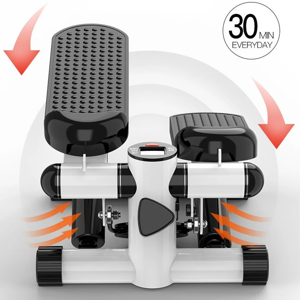 Mini Stepper Stair Stepper Max 120kg Pedal LED Display Twist Machine with Pull Rope Exercise Equipment