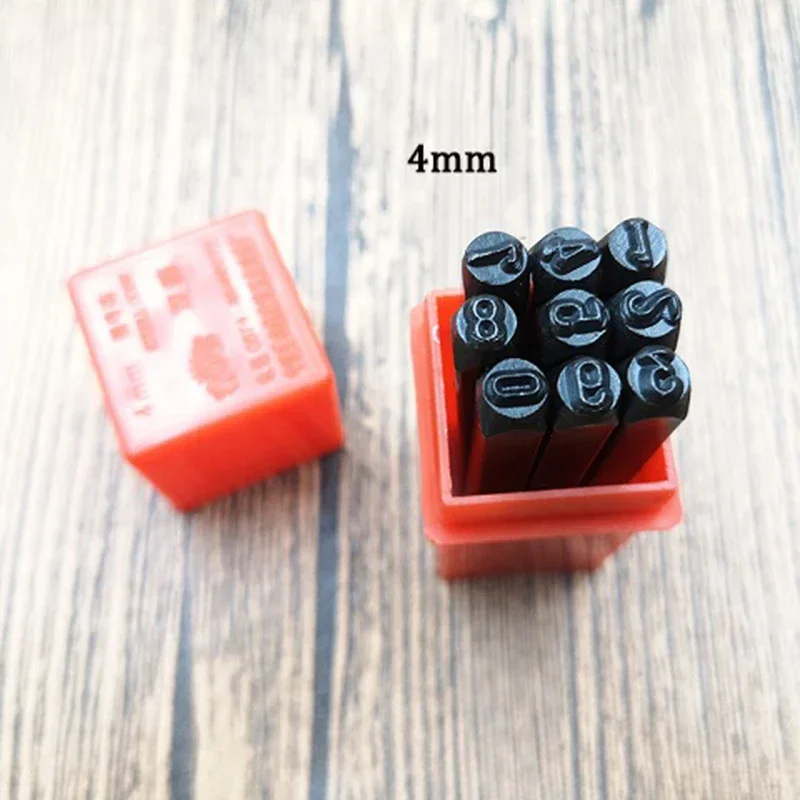 9pcs/set 2/3/4mm Digital Punch Leather Tool Punching Hand DIY Carving Seal Carbon Steel 0-8 Numbers