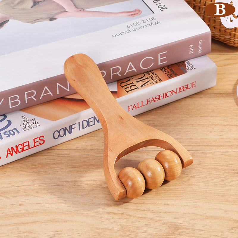Wooden Roller Massager for Neck, Shoulder, Leg, and Foot