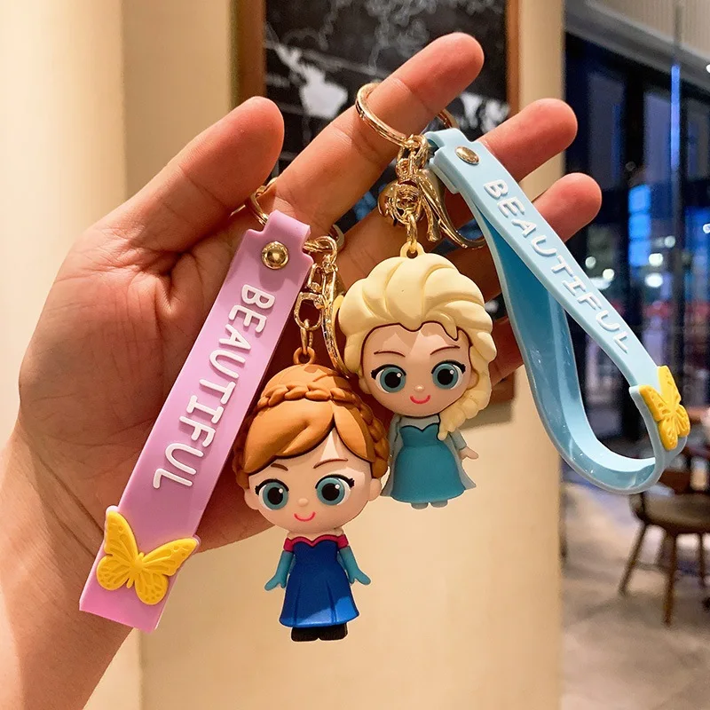 Disney Frozen Princess Alsa Anna Olaf Ciondolo Portachiavi Cartoon Cute Figure Portachiavi In Silicone Per Auto Regali Creativi Per I Fan Dei Bambini