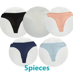 5 PCS/Set Women's Cotton Panties Seamless Thong Waist Female Striped Underwear SexyBikini Briefs Comfortable Lingerie Clothing