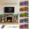 Fireplace TV Stand with Led Lights and Power Outlets, TV Console for TVs up to 65", Entertainment Center 4