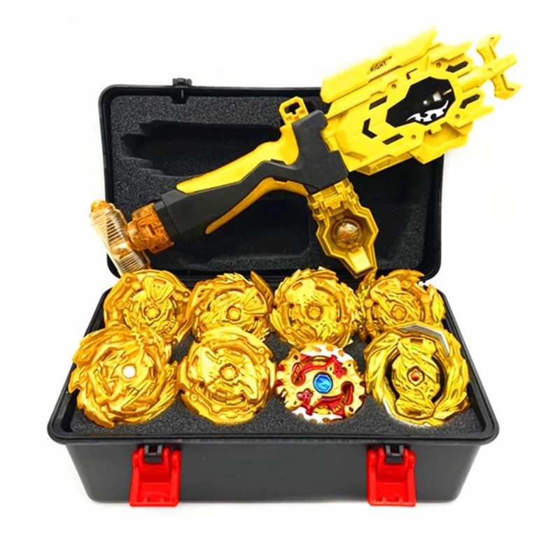 

Hot Sales Burst Gyro 12 Pieces Gold Set 8 Pieces Gyro with Transmitter Modification Parts Toys for Boys Kids Birthday Gifts