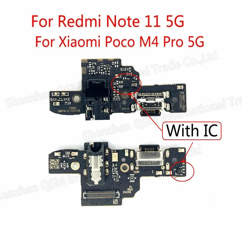 

Для Xiaomi Redmi Note 11 5G / Poco M4 Pro 5G USB-порт для зарядки Микрофон док-плата для микрофона гибкий кабель с быстрой зарядкой IC