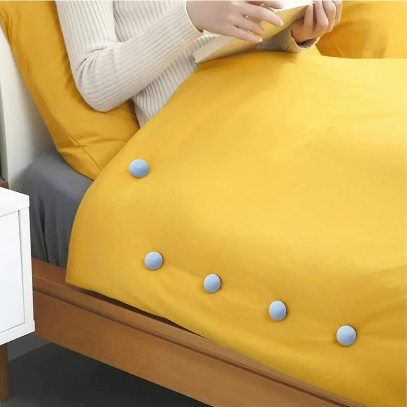 Duvet Cover Pins 8Pcs Duvet Pins With Buttons Fixing Buckle Non-Slip  Mushroom Quilt Holder Sheet Holder Clip For Fixing Down