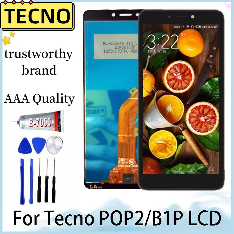

High quality Black For Tecno Pop 2 B1P LCD Display Screen Touch Digitizer Assembly Replacement parts