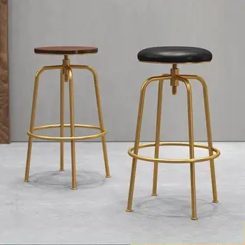 Nordic Bar Stool Chair Can Be Raised and Lowered Rotating High Stool Bar Chairs Light Luxury Home Iron Leisure Island Chairs 1 Nordic Bar Stool Chair Can Be Raised and Lowered Rotating High Stool Bar Chairs Light Luxury Home Iron Leisure Island Chairs 1