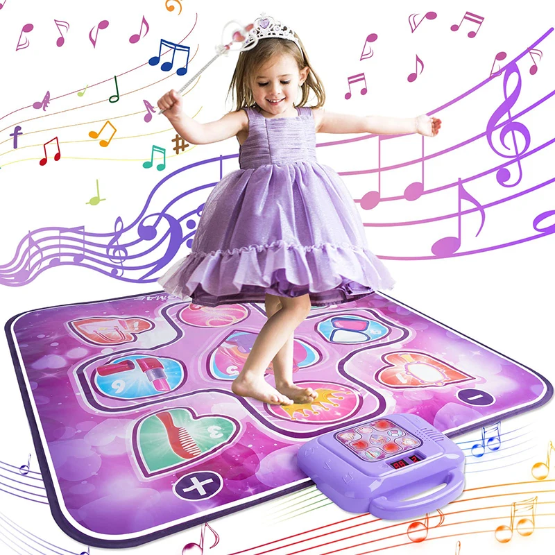 qwz-dance-mat-toys-kids-game-dance-pad-with-led-lights-6-game-modes-adjustable-volume-built-in-music-for-girls-ages-3-10-gifts