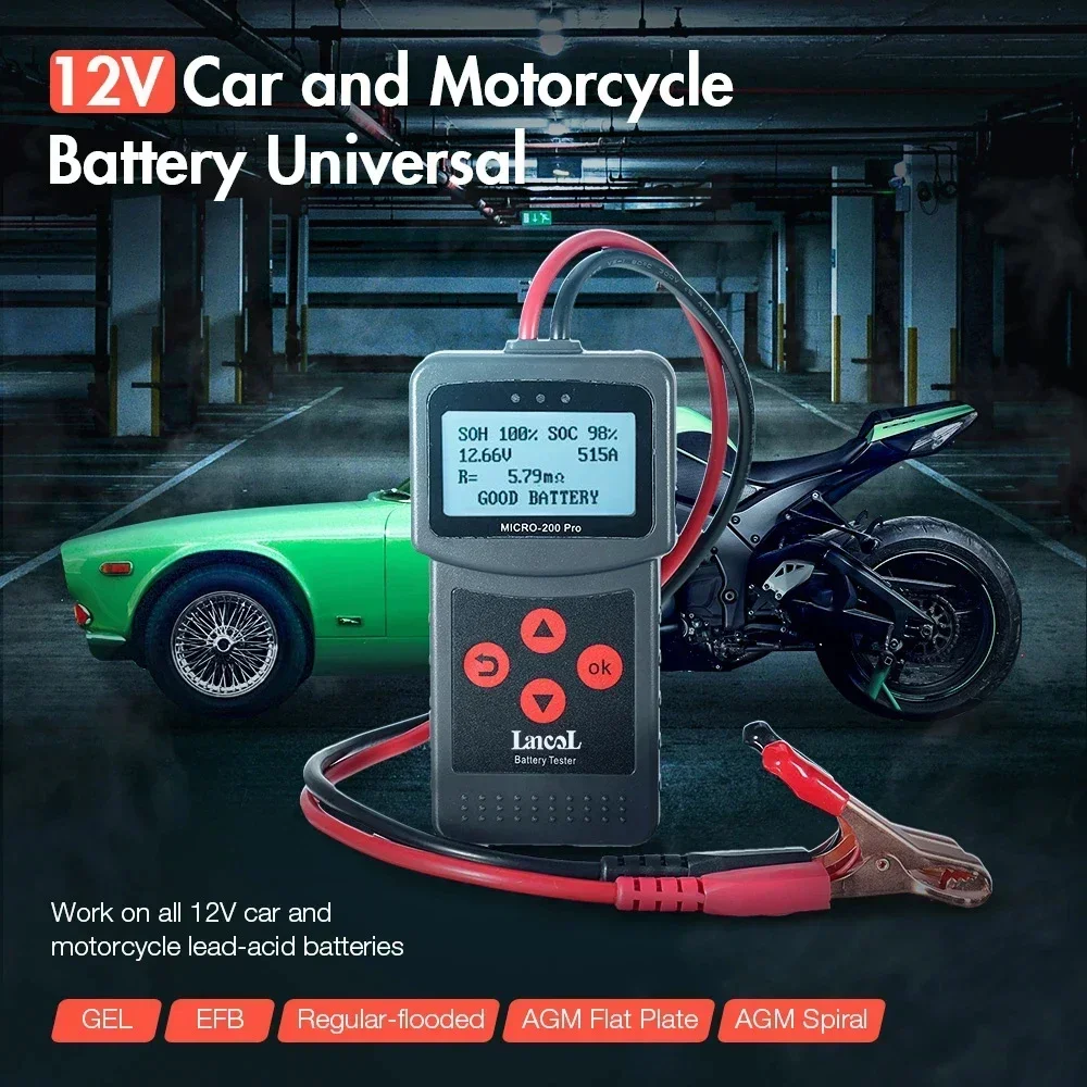 Lancol Micro200Pro 12v testeur de capacité de batterie testeur de batterie de voiture pour atelier de Garage outils automobiles mécaniques – Image 3