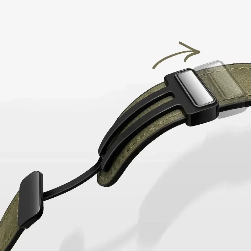 Magnetic Leather Strap, 22mm Premium Bracelet Band