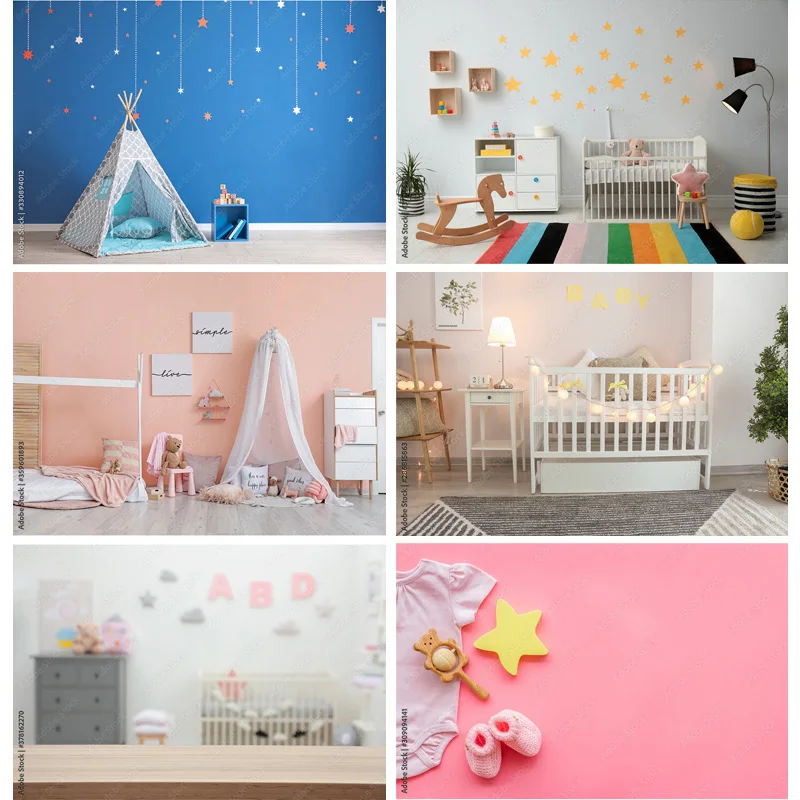 

SHENGYONGBAO Children Birthday Photography Backdrops Baby Newborn Portrait Photo Background Studio Props 211229 YYE-02