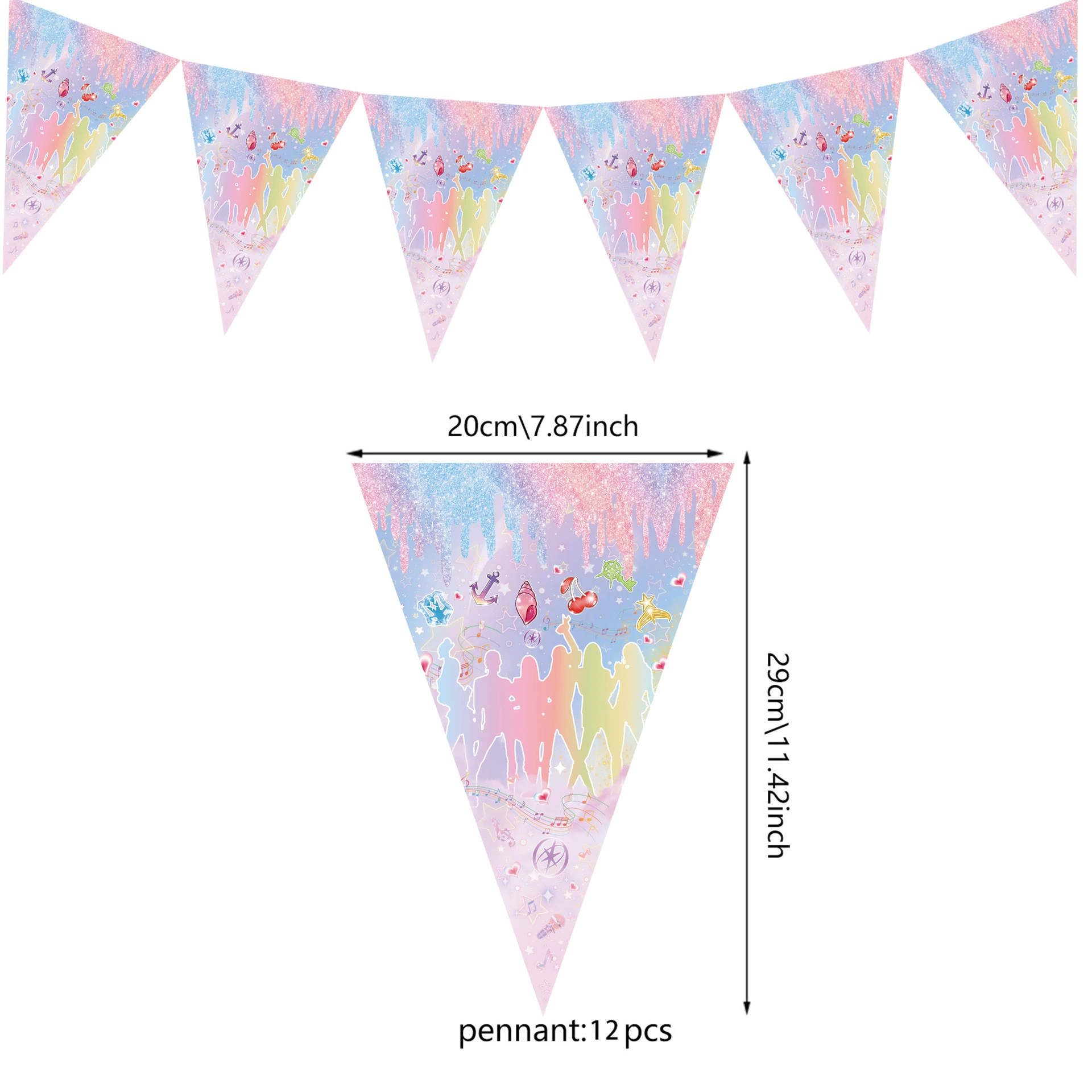 Katseyes Kpop Luftballons Geburtstagsdekoration Kpop Girls Group Flagge Pappteller Banner Becher Kuchen Geburtstagsgeschenk – Detail 3