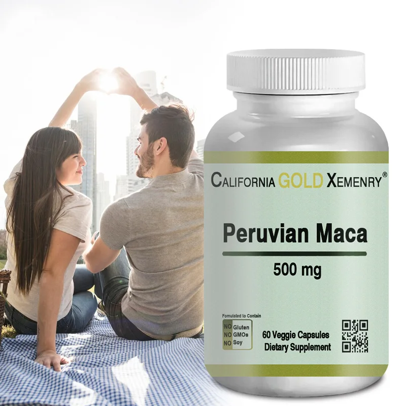 

Peruvian Organic Maca 500 mg - 120 Vegetarian Capsules, Non-GMO, Men's Supplement