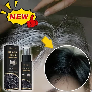 Siero Liquido Anti-Grigio per Capelli Bianchi, Riparazione Naturale del Colore da Bianco a Nero, Nutre il Cuoio Capelluto, Anti-Caduta, Cura dei Capelli per Uomini e Donne
