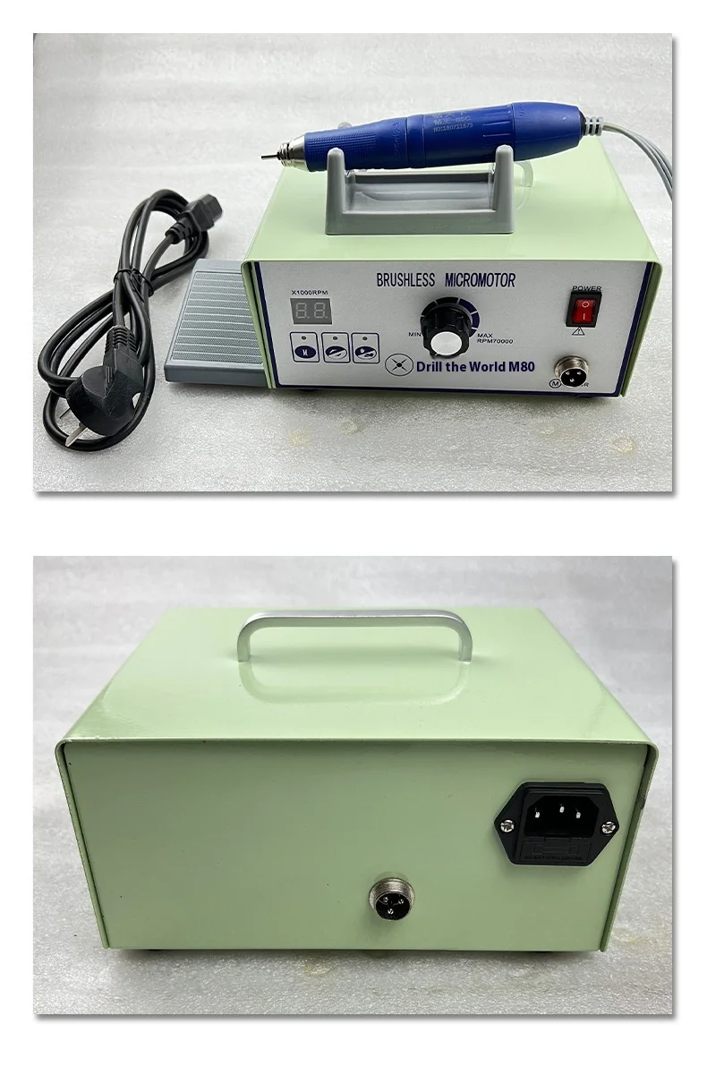 High Speed 70000/90000RPM Brushless Motor Micromotor Polishing Machine with Hand