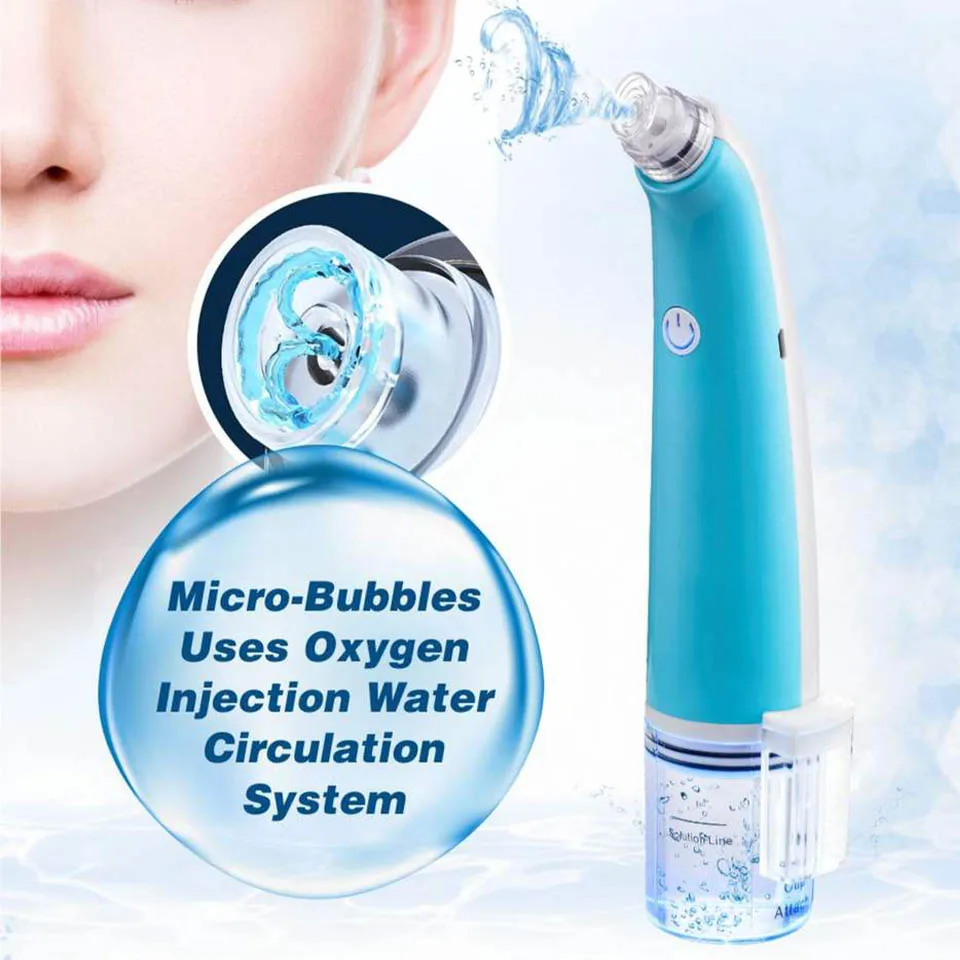 

Small Bubbles Blackhead Remover Portable Electric Pimple Black Head Remover USB Rechargeable Water Cycle Facial Cleaning Tools