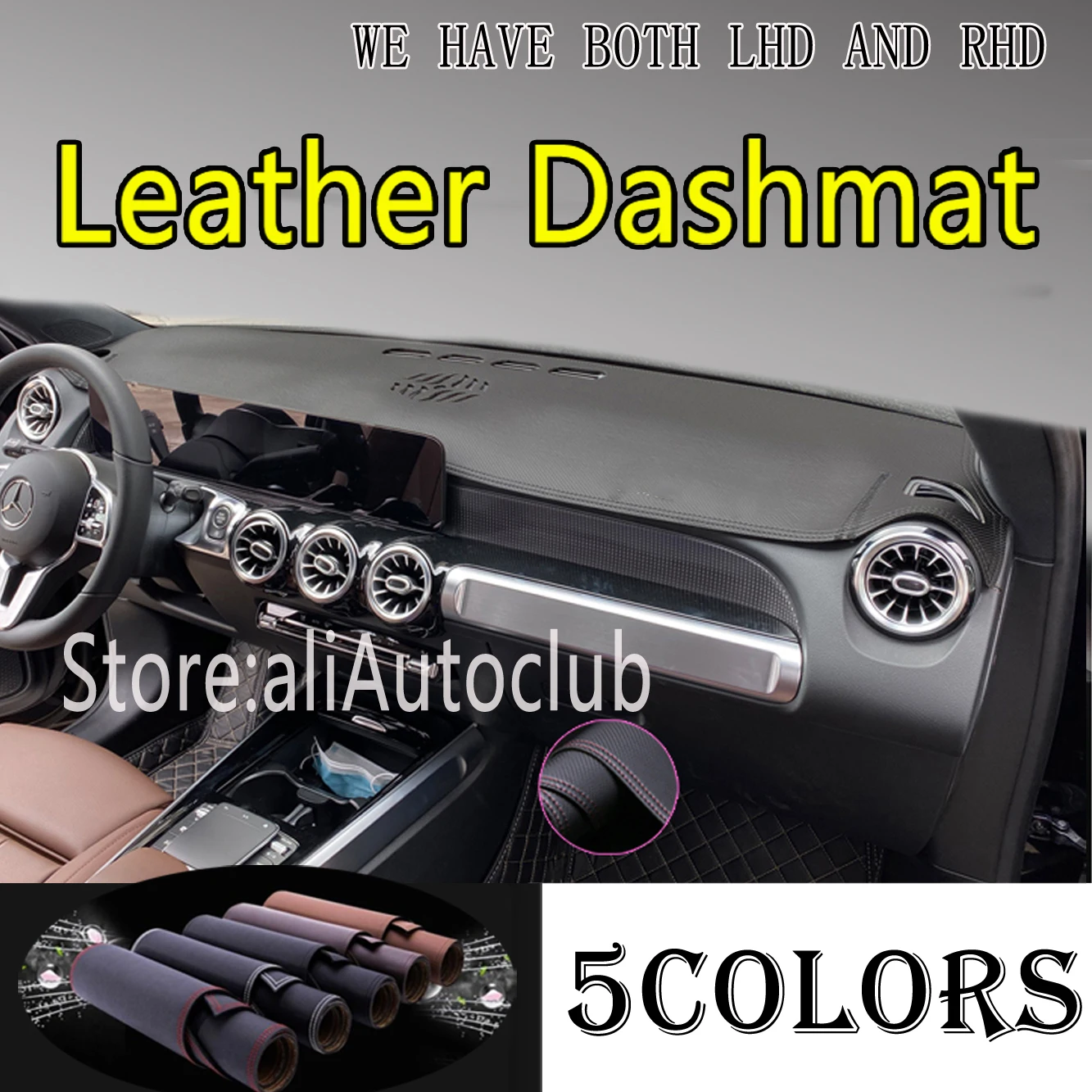 PU Leather Dashmat Suede Dashboard Cover Pad Dash Mat Car Accessories Carpet  For Mercedes-Benz EQB X243 250 300 350 2021 2022 AliExpress